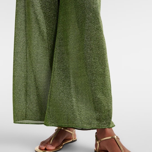 Oserée Lumière Olive-Green Wide-Leg Lounge Pants - Picture 3 of 15